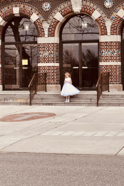 Ellie on Churchh Steps